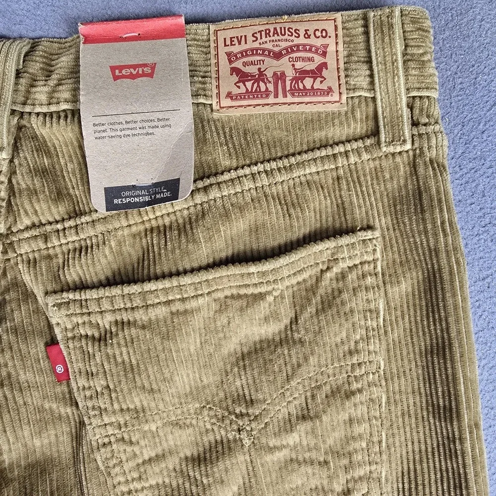 Levis Corduroy Pants Mens 30x30 Beige Straight Leg Regular‎ Fit PC9 A4690-1843